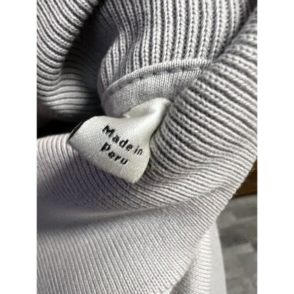 Vince Long-Sleeve Collared Pullover Top WOMEN L/G BEIGE Button Front SCANDINAVIA - Picture 8 of 9